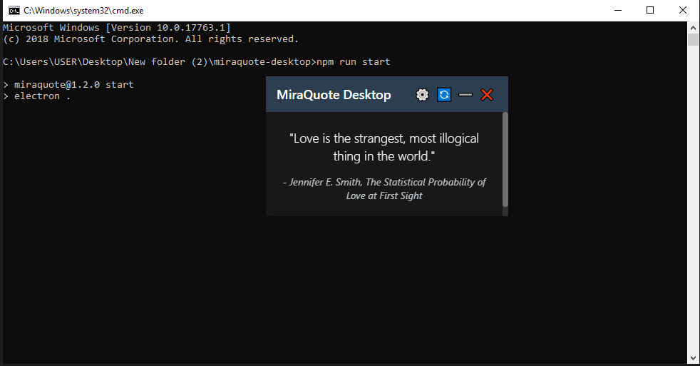 MiraQuote Desktop Home