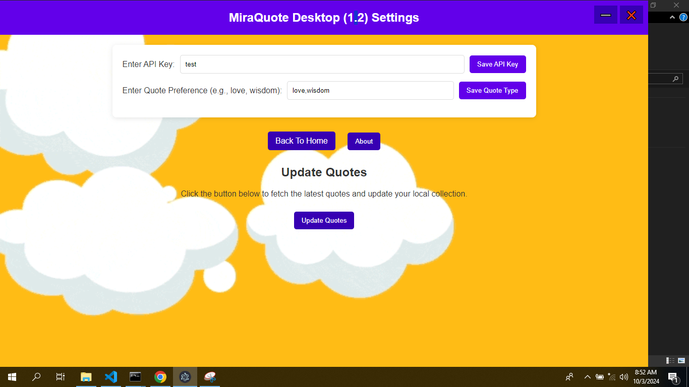 MiraQuote Desktop Home
